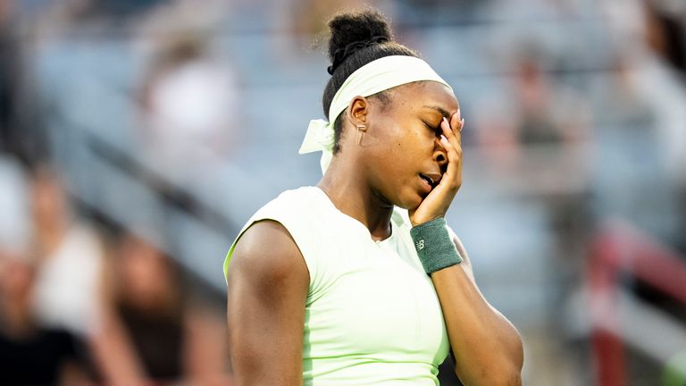 Gauff was faced with familiar troubles on serve 