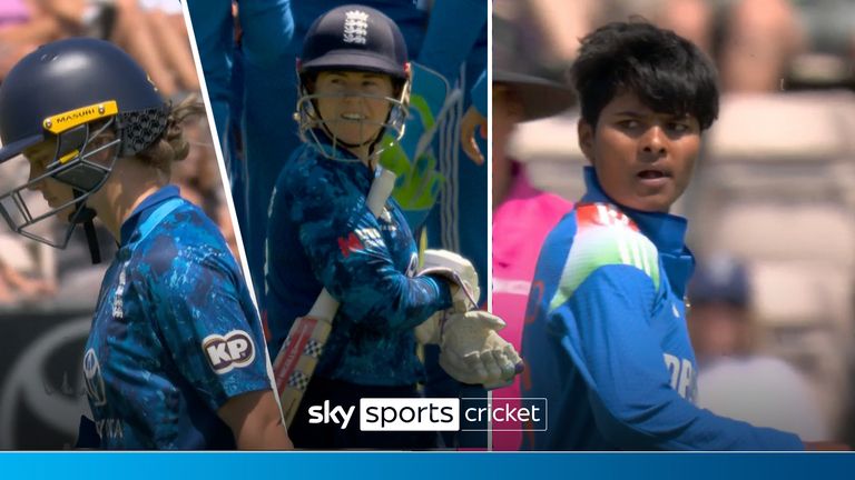 Inglaterra vs India ODI para mujeres: Amy Jones y Beaumont Wickets tomados temprano por Kranti Goud
