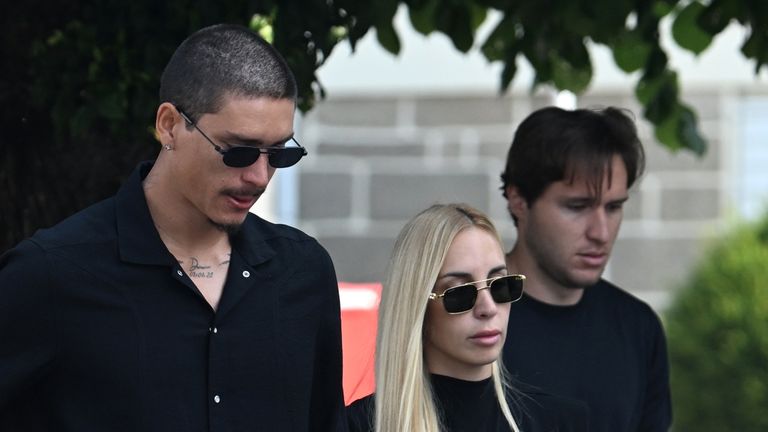 Darwin Nunez (left) and Federicio Chiesa (right) were in attendance at Diogo Jota's funeral