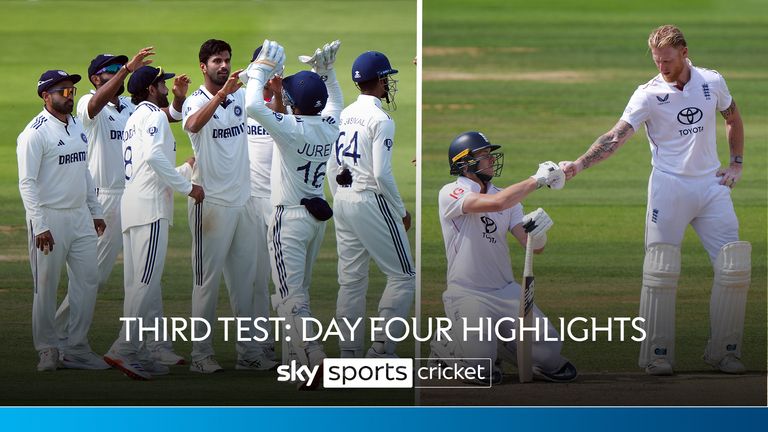 Watch highlights from day four of the third Test between England and India at Lord's. 