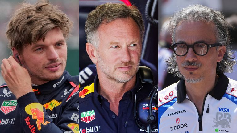 Max Vertsppen, Christian Horner, Laurent Mekies