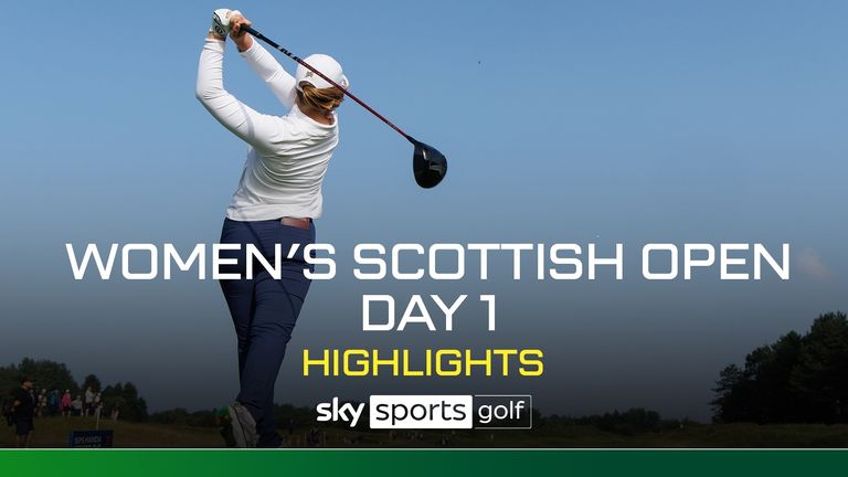 Highlights of the opening round of the Scottish Open of ISPS Handa Women in Dandonald Links.