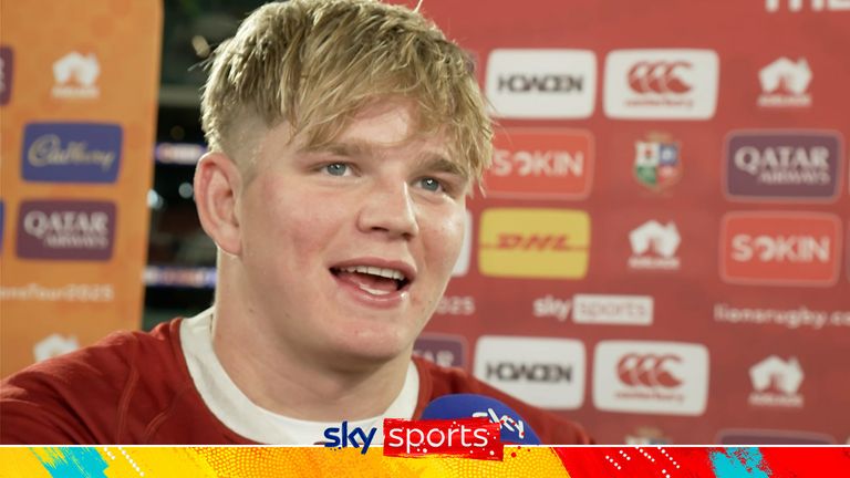 Henry Pollock gives his full-time thoughts as he scored and played a key role in the British and Irish Lions trashing over the AUNZ XV.