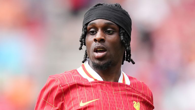 Liverpool defender Jeremie Frimpong makes his debut in the pre-season friendly against Preston