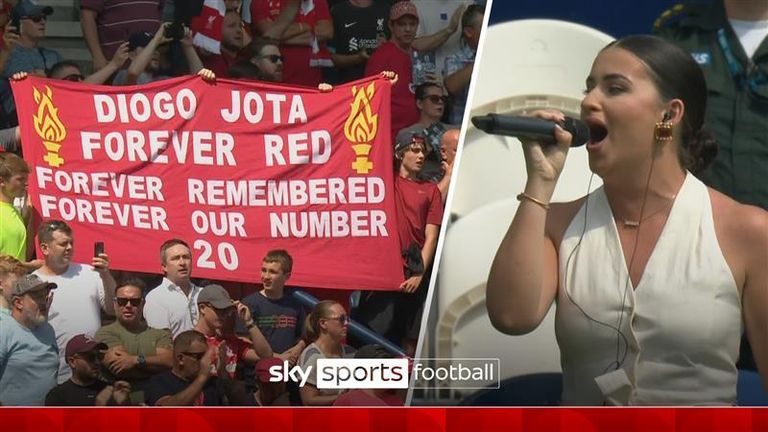 Deepdale sings You'll Never Walk Alone in emotional Diogo Jota tribute.