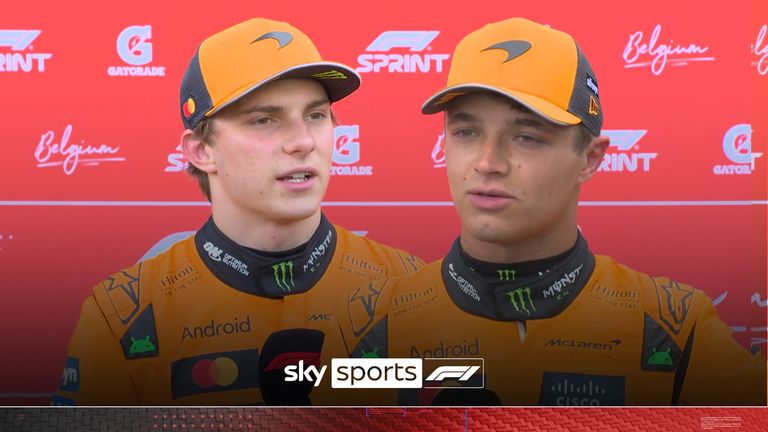 Oscar Piastri describes his surprise at his dominant pole, while Lando Norris admits he's not quick enough having qualified third for the Sprint.