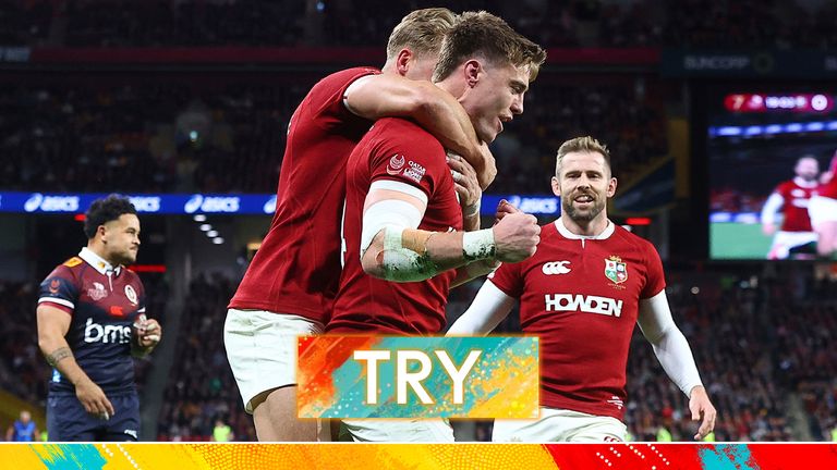 Tommy Freeman levelled the contest for the Lions by finishing a try out wide