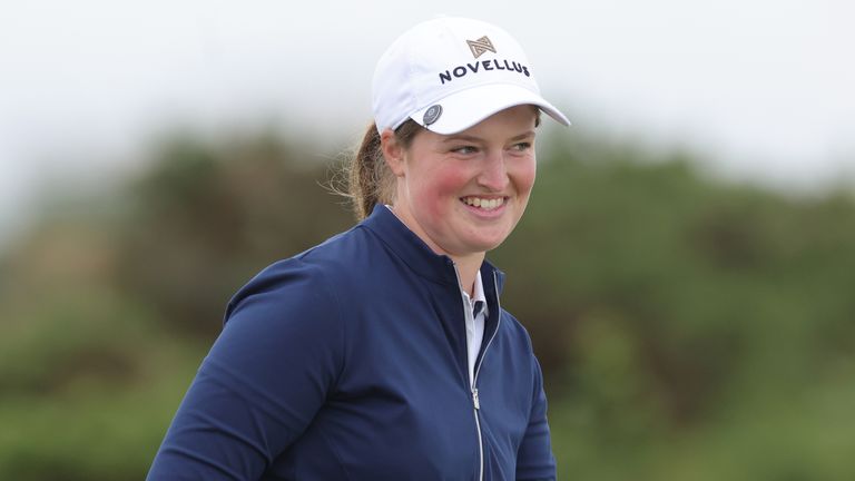 Lottie Woad of England during day four of the 2025 ISPS HANDA Women's Scottish Open at the Dundonald Links, Irvine. 