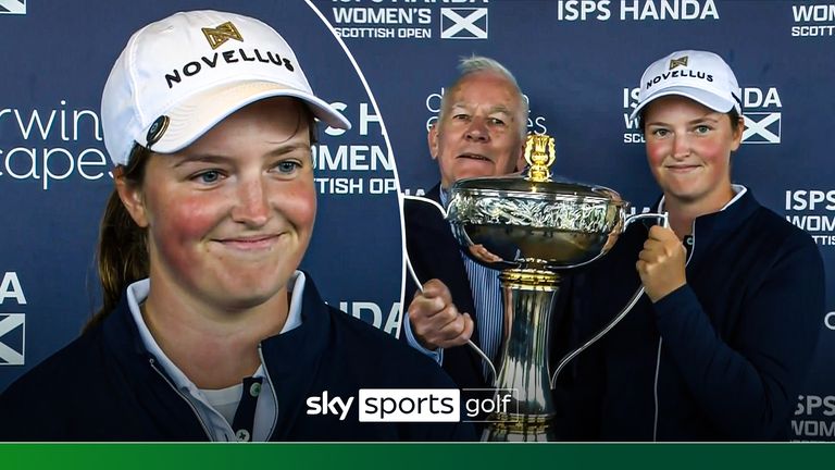 Lottie Woad reacts to winning the Scottish Open on pro debut.