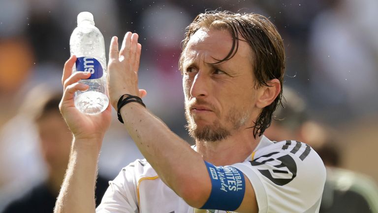 Real Madrid's Luka Modric made his final appearance before his exit from the club