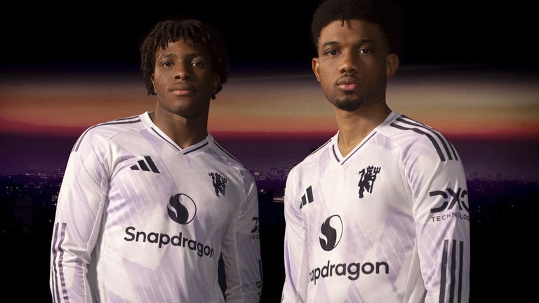 Manchester United's new away shirt for the 2025/26 season
