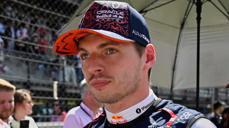 Red Bull driver Max Verstappen of the Netherlands stands at the starting grd before the Austrian Formula One Grand Prix in Spielberg, Austria, Sunday, June 29, 2025. (AP Photo/Denes Erdos, Pool)
