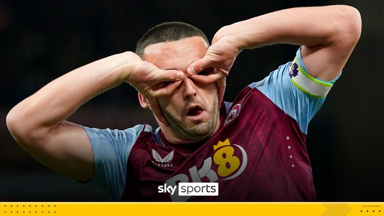 Aston Villa's John McGinn celebrates after scoring his sides first goal of the game during the Premier League match at Villa Park, Birmingham. Picture date: Saturday December 9, 2023.
