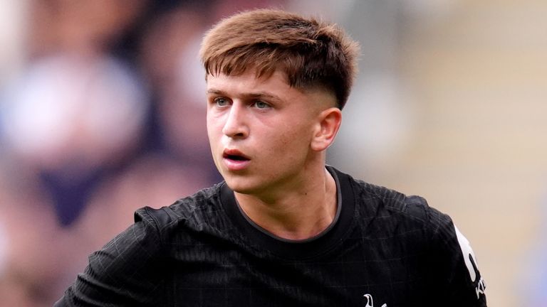 Tottenham Hotspur's Mikey Moore dribbling during a pre-season friendly match