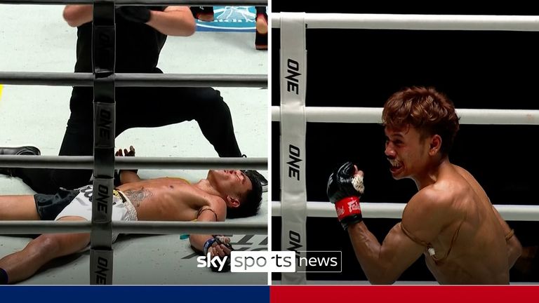 Teeyai PK Saenchai spectacularly took out Yodsila Chor Haapayak with one shot at ONE Friday Fights 117.
