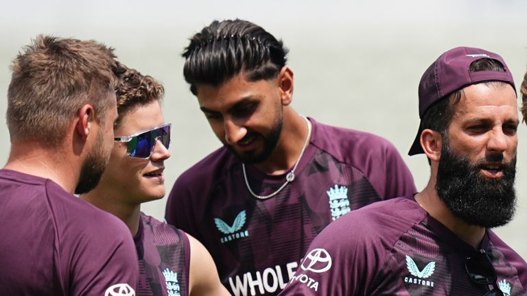 Moeen Ali and Shoaib Bashir, England Test cricket training (PA Images)