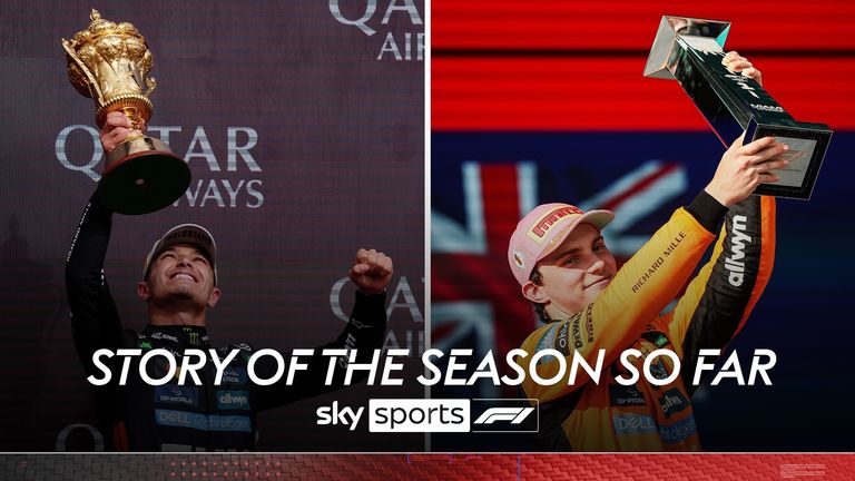 Relive how the Formula One season has gone so far, with McLaren team-mates Oscar Piastri and Lando Norris separated by just eight points after 12 races.