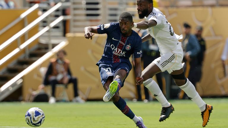Dembele took his goal coolly after pouncing on Antonio Rudiger's error