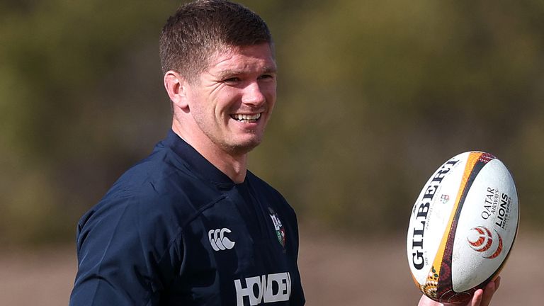 Owen Farrell Lions training