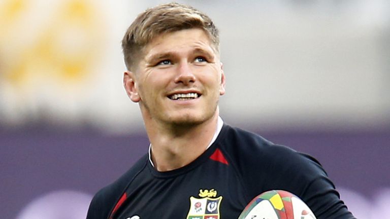 Owen Farrell pictured during training on the 2021 Lions tour