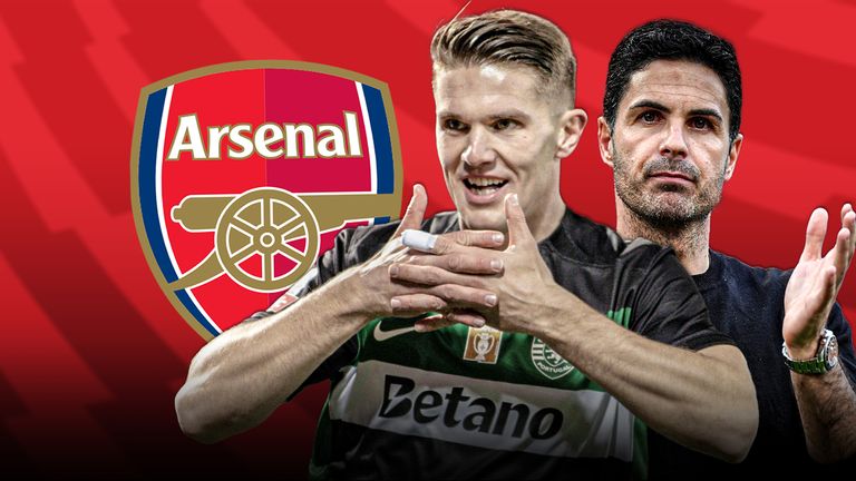 Objetivos de transferencia del Arsenal Viktor Gyoker con Mikel Arteta - Credit Getty/PA