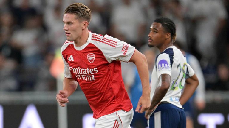 Viktor Gyoekeres comes on as a second-half substitute in Arsenal's friendly against Spurs in Hong Kong