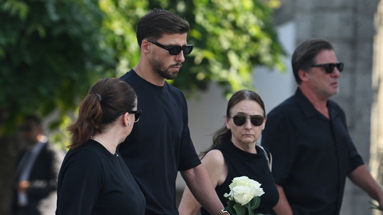 Ruben Dias was in attendance at Diogo Jota's funeral
