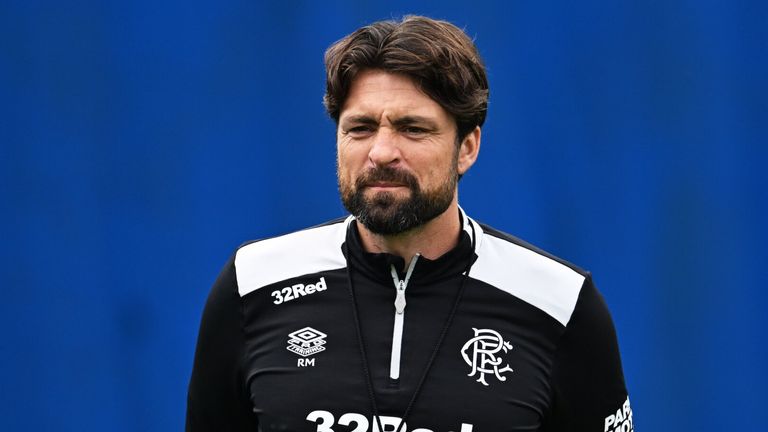 GLASGOW, SCOTLAND - JULY 29: Rangers Head Coach Russell Martin during a Rangers training session at the Rangers Training Centre, on July 29, 2025, in Glasgow, Scotland.  (Photo by Rob Casey / SNS Group)