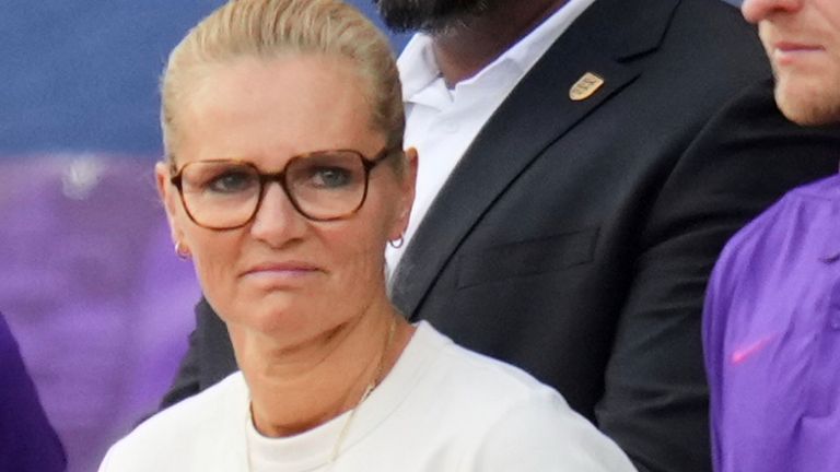 England head coach Sarina Wiegman (AP Photo/Alessandra Tarantino)