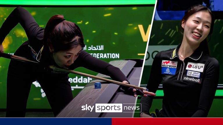 Seo Seoa, the only female player at the World Pool Championships defeats former 2-time world champion Albin Ouschan in a colossal upset