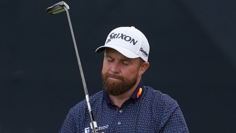 Shane Lowry looks dejected during the second round of The Open at Royal Portrush
