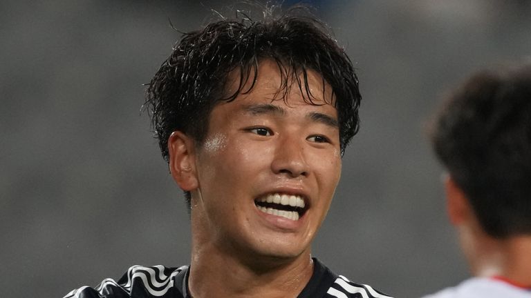 YONGIN, SOUTH KOREA - JULY 08: Shin Yamada of Japan looks on during the EAFF E-1 Men's Football Championship match between Japan and Hong Ko