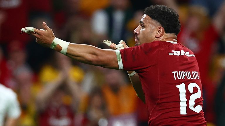 Sione Tuipulotu got over for the opening try of the Test after a blistering Lions start
