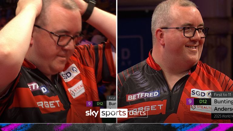 World Matchplay: Stephen Bunting is missing double 12 for Nine Darter!