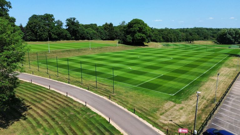 Drone view of Stevenage FC's training ground