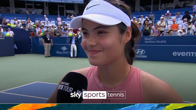 Emma Raducanu was delighted after easing past four-time major winner Naomi Osaka to reach the quarter-finals at the Citi Open.