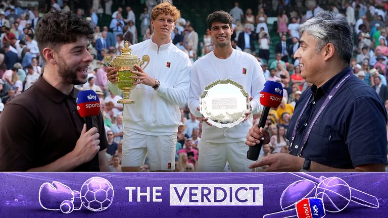 Sky Sports' Dan Khan and Raz Mirza review Jannik Sinner's victory over Carlos Alcaraz as he was crowded 2025 Wimbledon men's champion and they look ahead to the 2025 US Open. 