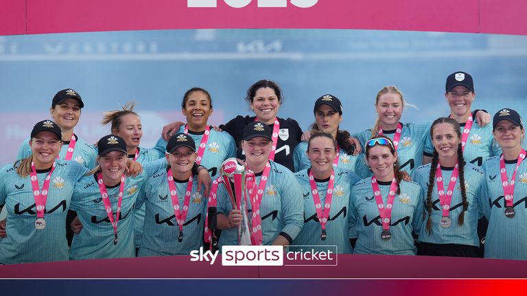 Surrey lifted the inaugural Vitality T20 Blast trophy.