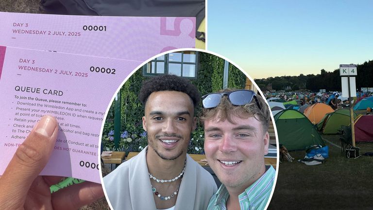 Sky Sports' Alex Eaton describes his experience camping for two days for Wimbledon and getting No 1 in the queue