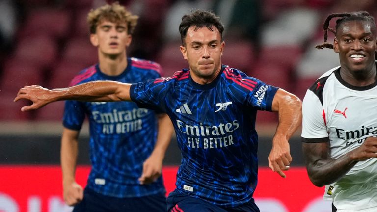 Martin Zubimenddi of Arsenal made his debut