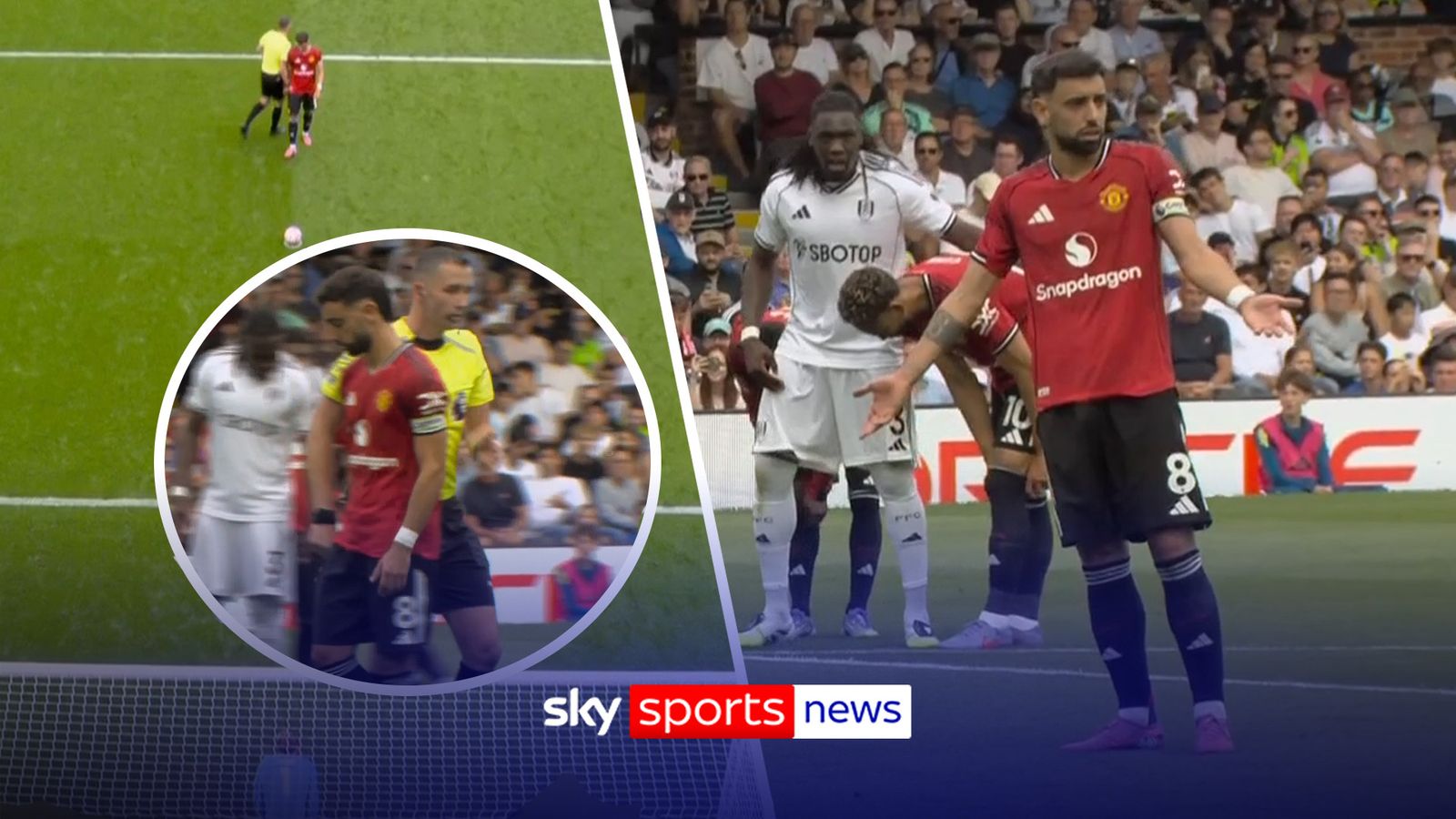 Jay Bothroyd and Dermot Gallagher discuss the moment where referee Chris Kavanagh bumped into Bruno Fernandes before he missed a penalty against Fulham.