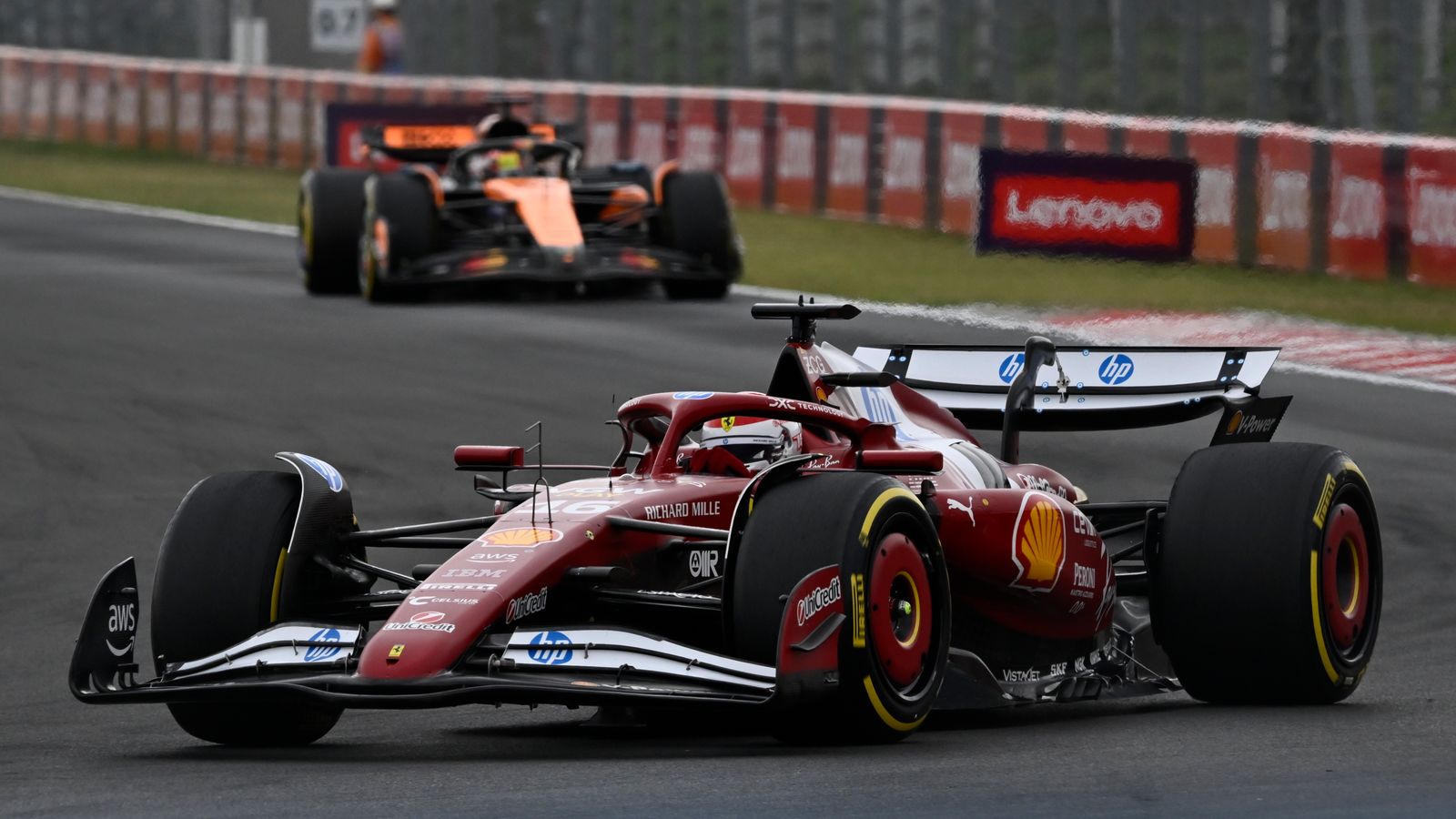 Hungarian GP: Norris inherits lead after Leclerc, Piastri pit stops
