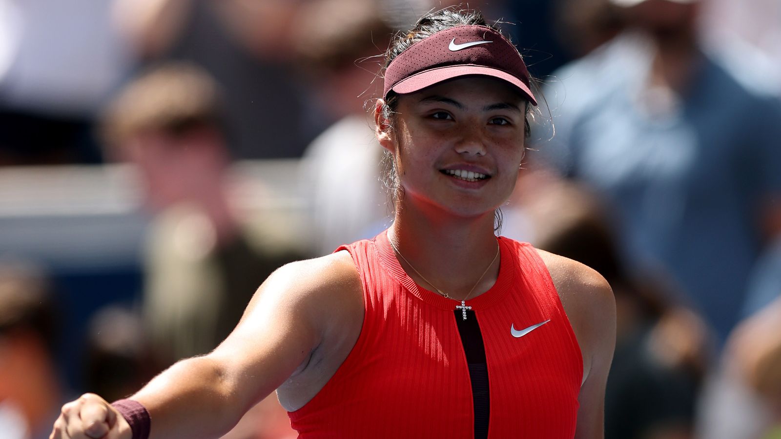 US Open: Emma Raducanu makes very impressive start in New York with 6-1 6-2 win against Ena Shibahara in first round