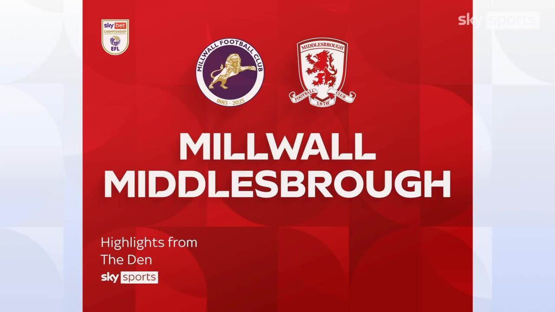 Millwall 0-3 Middlesbrough