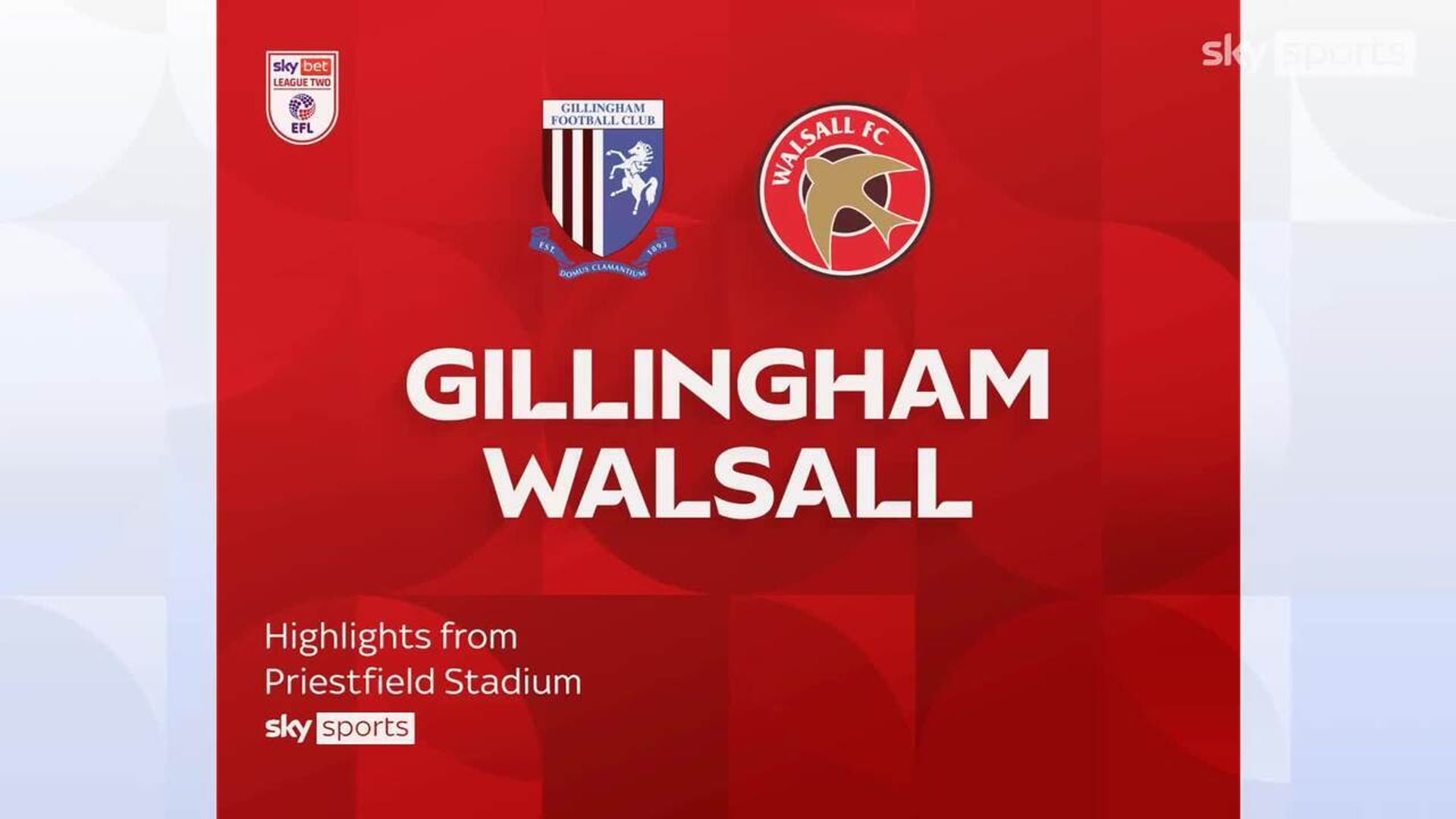 Gillingham 1-0 Walsall