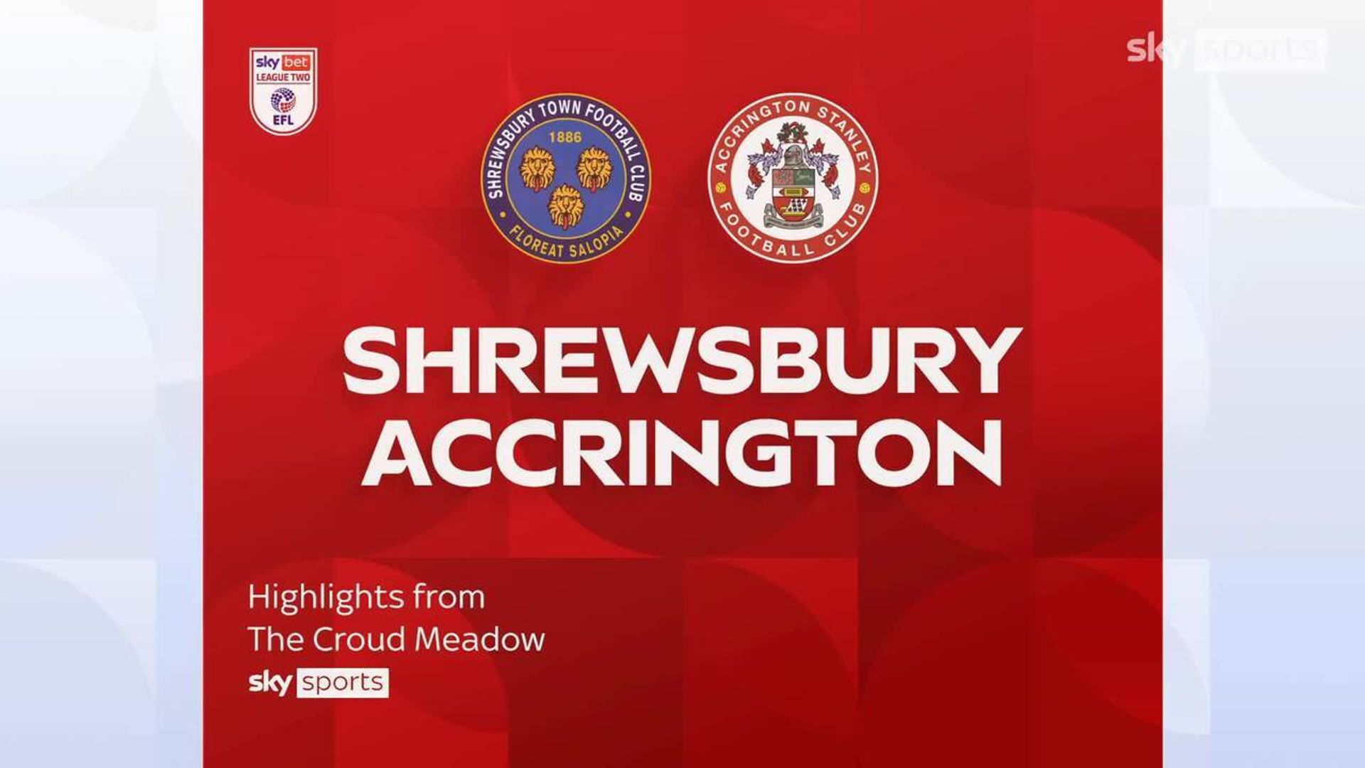 Shrewsbury 0-0 Accrington 