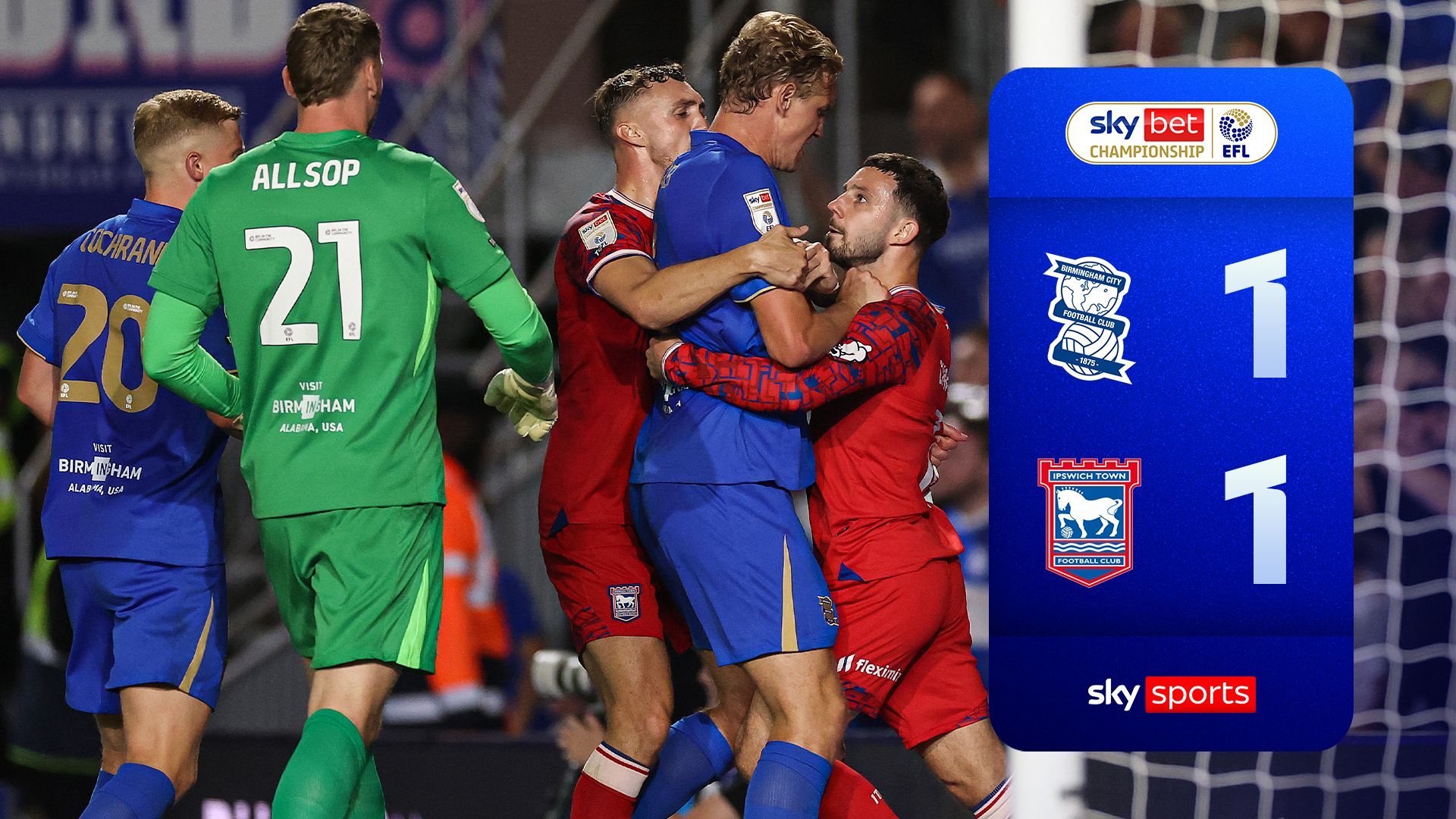 Last-gasp DRAMA! Ipswich snatch late point against Birmingham