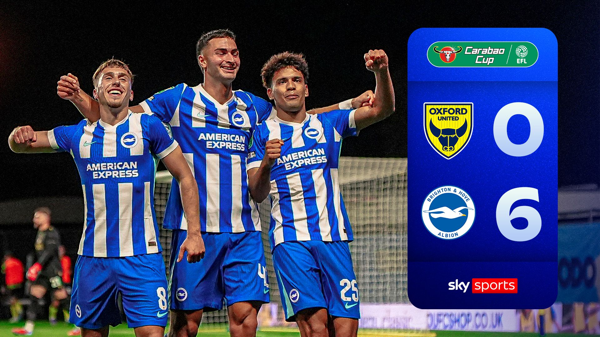 SIX for Brighton and debut double for Tzimas in Oxford rout!