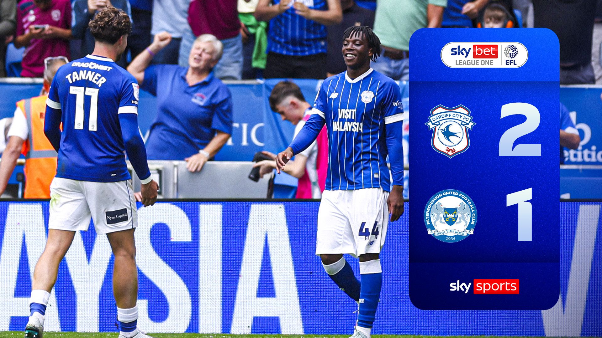 Cardiff City 2-1 Peterborough United