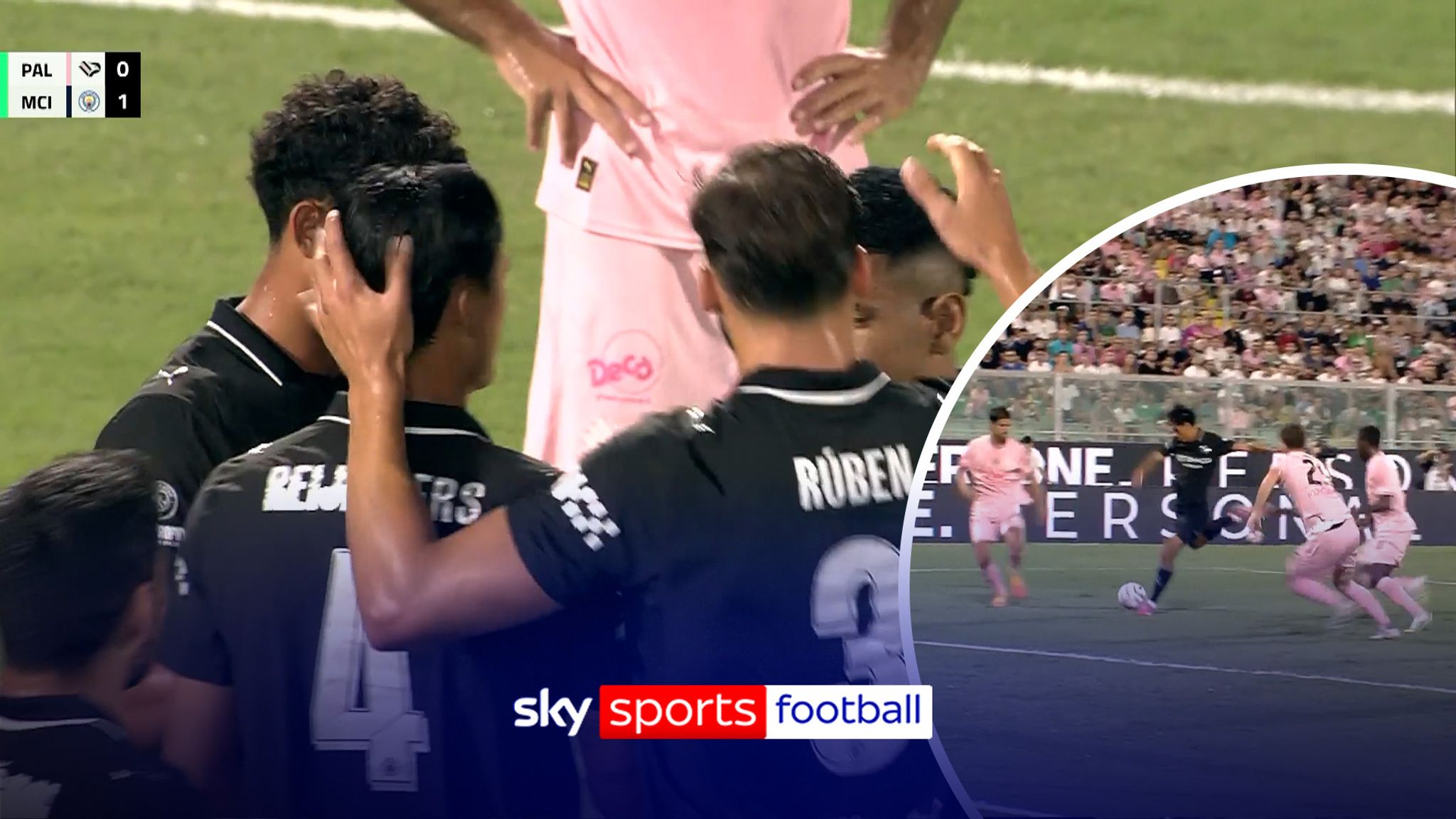 Watch highlights from the pre-season friendly between Palermo and Man City., image size:2048x1152